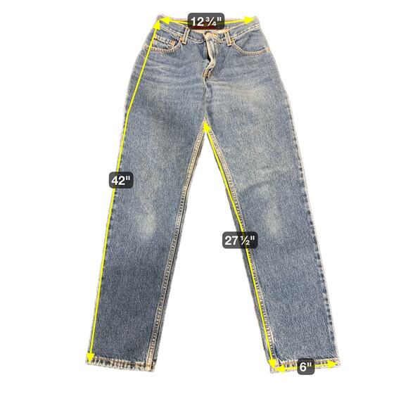 Levi’s 550 Classic Relaxed Fit Tapered Leg Denim Jeans 4 Mis M - Picture 2 of 12